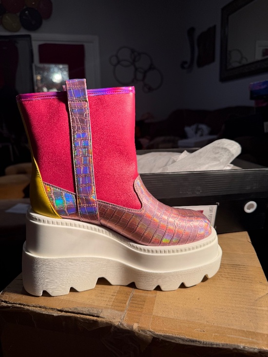 Cape Robbin Shoes - Cape Robbin Cesska Platform Bootie Multi Color Chunky Platform Boots Size 9